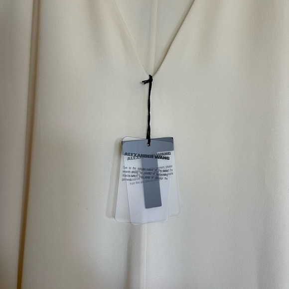 T by Alexander Wang - white silk crepe chain dress - Picture 2 of 5